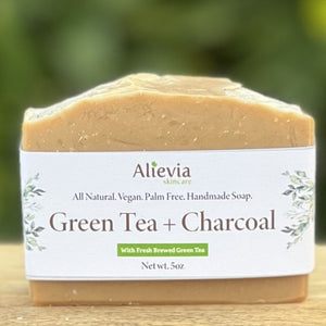 Green Tea and Charcoal Artisan Soap